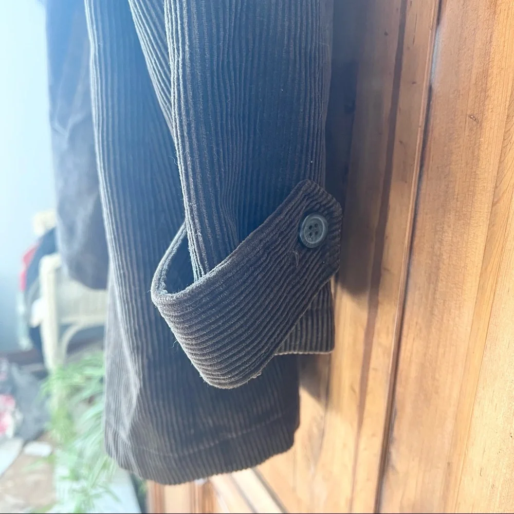 Vintage Gap Men’s Dark Green Wide Wale Corduroy Blazer Jacket Size Large - Picture 8 of 13